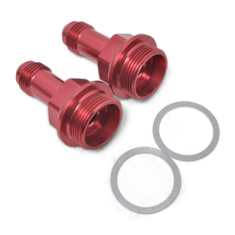 Russell Performance 7/8in -20 x -6 AN Male Flare Extended (2 pcs.) (Red/Blue) - 640360