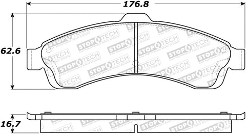 StopTech Street Brake Pads - 308.08820