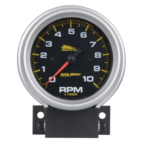 Autometer Pro-Cycle Gauge Tach 3 3/4in 10K Rpm 2 & 4 Cylinder Black Pro-Cycle - 19202