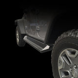 DV8 Offroad 07-18 Jeep Wrangler JK Plated Steel Rock Slider Steps - Matte Black (4 Door Only) - SRSOTB-10