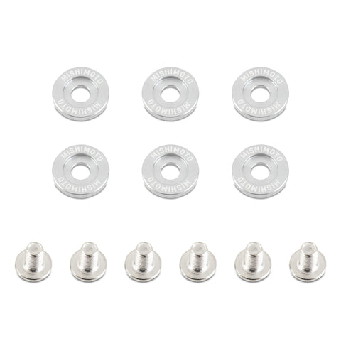 Mishimoto Small Fender Washer Kit (6pcs) - Silver - MMFW-SM-6SL