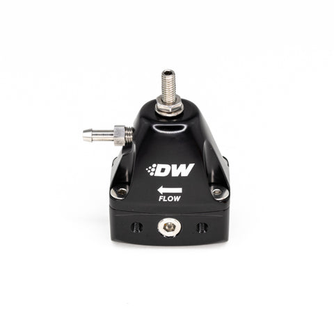 DeatschWerks DWR1000iL In-Line Adjustable Fuel Pressure Regulator - Black - 6-1001-FRB