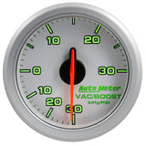 Autometer Airdrive 2-1/6in Boost/Vac Gauge 30in HG/30 PSI - Silver - 9159-UL