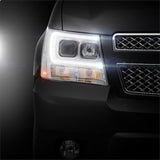 Spyder 07-14 Chevy Suburban/1500/2500/Tahoe V2 Projector Headlights Chrome PRO-YD-CSUB07V2-DRL-C - 5082572