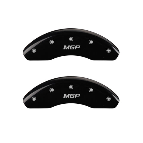 MGP 2 Caliper Covers Engraved Front MGP Black Finish Silver Characters 2018 Kia Rio - 21190FMGPBK