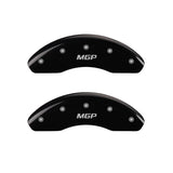 MGP 4 Caliper Covers Engraved Front & Rear MGP Black Finish Silver Characters 2017 Mazda CX-5 - 26220SMGPBK