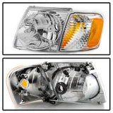 xTune 01-03 Ford Explorer Sport 4pc OEM Style Headlights w/Corners - Chrome (HD-JH-FEXP01-ST-C) - 9042621