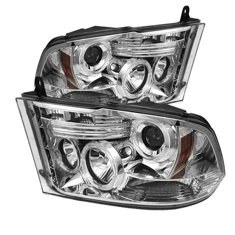 Spyder Dodge Ram 1500 09-14 10-14 Projector Headlights Halogen- LED Halo LED - Chrm PRO-YD-DR09-HL-C - 5010049