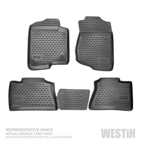 Westin 16-20 Jeep Cherokee Profile Floor Liners Front and 2nd Row - Black - 74-21-51015