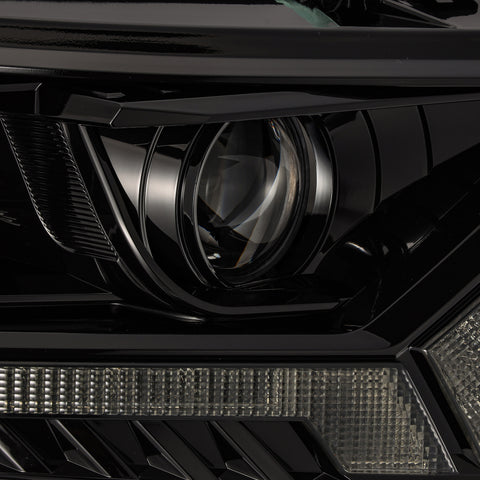 AlphaRex 2019+ Ford Ranger PRO-Series Proj Headlights Plank Style Alpha Black w/Seq Signal/DRL - 880119