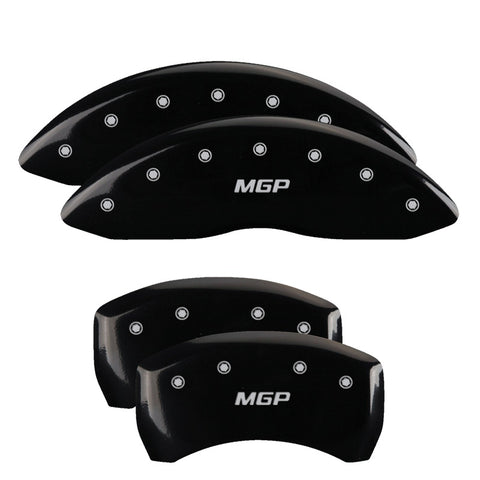 MGP 4 Caliper Covers Engraved Front & Rear MGP Black finish silver ch - 23222SMGPBK