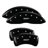 MGP 4 Caliper Covers Engraved Front & Rear MGP Black finish silver ch - 10230SMGPBK