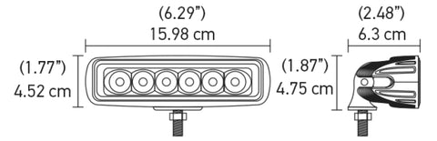 Hella Value Fit Mini 6in LED Light Bar - Spot - 357203011