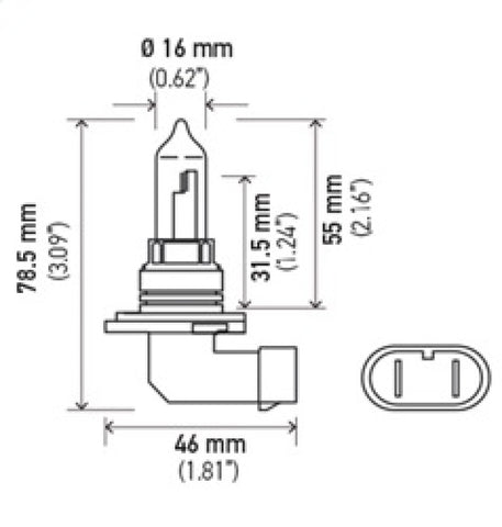 Hella Bulb 9005 12V 65W P20D T4 +50 - 9005P50