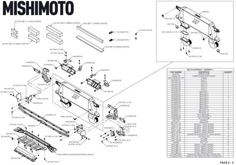 Mishimoto 21+ Bronco 2.3L High Mount INT Kit SL Core P Pipes - MMINT-BR23-21HKSLP