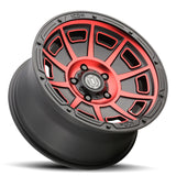 ICON Victory 17x8.5 5x4.5 0mm Offset 4.75in BS Satin Black w/Red Tint Wheel - 3017856547SBRT