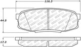 StopTech Street Select Brake Pads - Rear - 305.13040