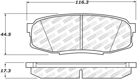 StopTech Street Select Brake Pads - Rear - 305.13040