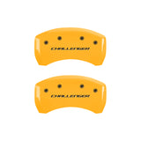 MGP 4 Caliper Covers Engraved F & R Block/Challenger Yellow Finish Black Char 2007 Dodge Charger - 12005SCLBYL