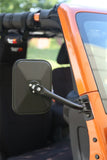 Rugged Ridge 97-18 Jeep Wrangler Textured Black Rectangluar Quick Release Mirror - 11025.14