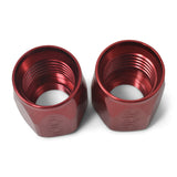 Russell Performance 2-Piece -8 AN Full Flow Swivel Hose End Sockets (Qty 2) - Polished and Red - 615530