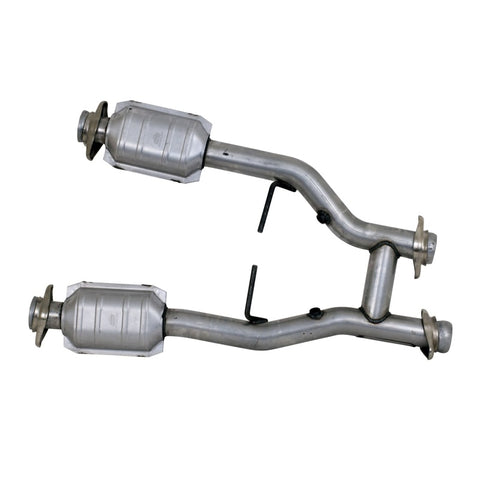 BBK 96-04 Mustang 4.6 GT / Cobra Short Mid H Pipe w Catalytic Converters 2-1/2 For Long Tube Headers - 1538