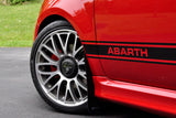 Rally Armor 2012-18 Fiat 500 (Pop/Sport/Lounge/Abarth) Red Mud Flap w/ White Logo - MF25-UR-RD/WH