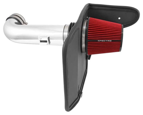 Spectre 10-12 Chevy Camaro V8-6.2L F/I Air Intake Kit - Clear Anodized w/Red Filter - 9908