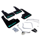 Rally Armor 15-21 Subaru WRX/STI (Sedan ONLY) Black UR Mud Flap w/ Teal Altered Font Logo - MF32-UR-BLK/TL-X