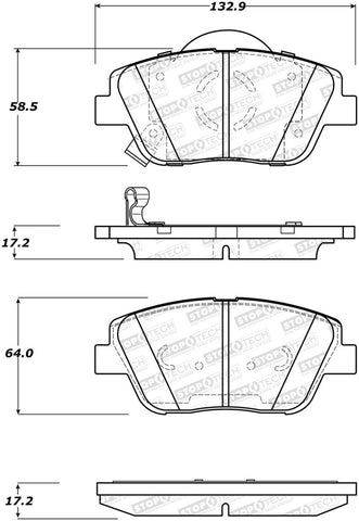 StopTech Street Brake Pads - Front - 308.14440