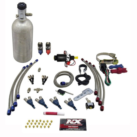 Nitrous Express 4 Cyl Piranha Nitrous Kit (For EFI Applications) w/1.4lb Bottle - 60009P