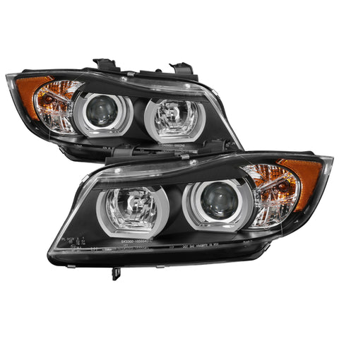 Spyder BMW E90 3-Series 06-08 4DR V2 Headlights - HID Only - Black PRO-YD-BMWE9005V2-HID-DRL-BK - 5083852