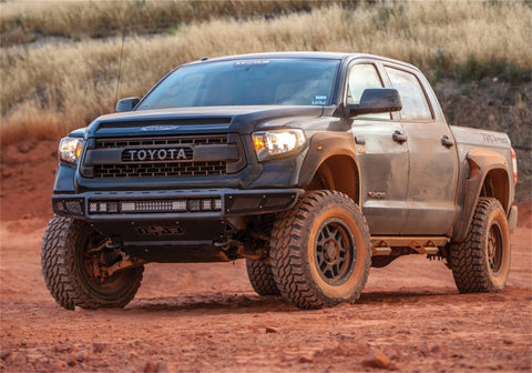 N-Fab M-RDS Front Bumper 14-17 Toyota Tundra - Tex. Black w/Silver Skid Plate - T141MRDS-TX