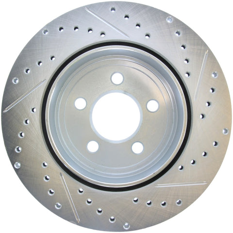 StopTech Select Sport 2011-2012 Dodge Challenger RT Drilled and Slotted Rear Right Brake Rotor - 227.63062R