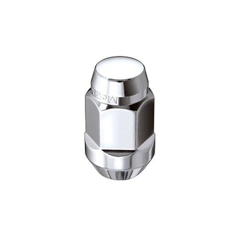 McGard Hex Lug Nut (Cone Seat Bulge Style) 7/16-20 / 3/4 Hex / 1.45in. Length (4-Pack) - Chrome - 64011