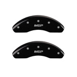 MGP 4 Caliper Covers Engraved Front & Rear MGP Black finish silver ch - 17219SMGPBK