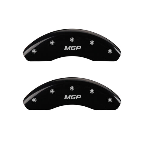 MGP 4 Caliper Covers Engraved Front & Rear MGP Black finish silver ch - 17219SMGPBK