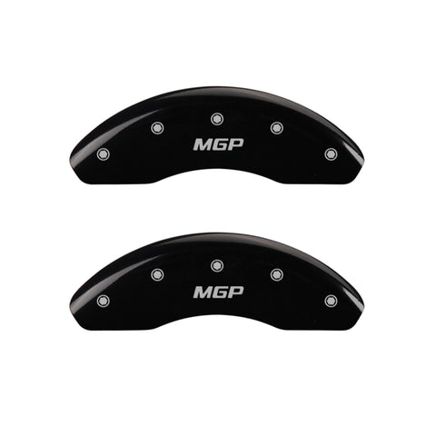 MGP 4 Caliper Covers Engraved Front & Rear MGP Black finish silver ch - 11210SMGPBK