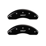 MGP 4 Caliper Covers Engraved Front & Rear MGP Black finish silver ch - 54007SMGPBK
