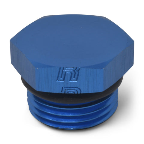 Russell Performance -6 AN Straight Thread Plug (Blue) - 660270