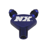 Nitrous Express 1/8NPT x 3AN x 3AN Billet Pure-Flo Y Fitting - Blue - 16078