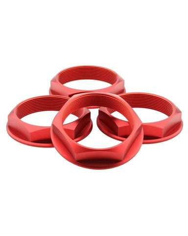 fifteen52 Super Touring Nut V2 - Anodized Red w/ Satin Clear - Set of 4 - 52-ST-NUT-V2- RED-SET