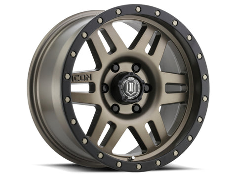 ICON Six Speed 17x8.5 6x5.5 0mm Offset 4.75in BS 108mm Bore Bronze Wheel - 1417858347BR