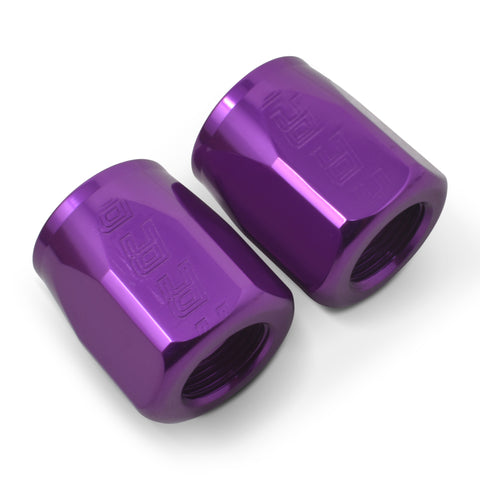 Russell Performance 2-Piece -6 AN Anodized Full Flow Swivel Hose End Sockets (Qty 2) - Purple - 615522