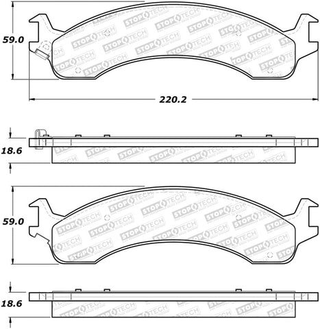 StopTech Street Select Brake Pads - 305.08210