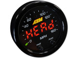 AEM X-Series 0-160 MPH Black Bezel w/ Black Face GPS Speedometer Gauge - 30-0313