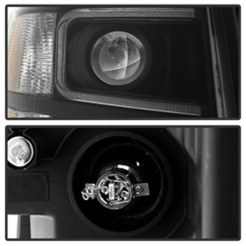 Xtune Chevy Silverado 1500/2500/3500 07-13 Projector Headlights Black PRO-JH-CS07-LED-BK - 9027796