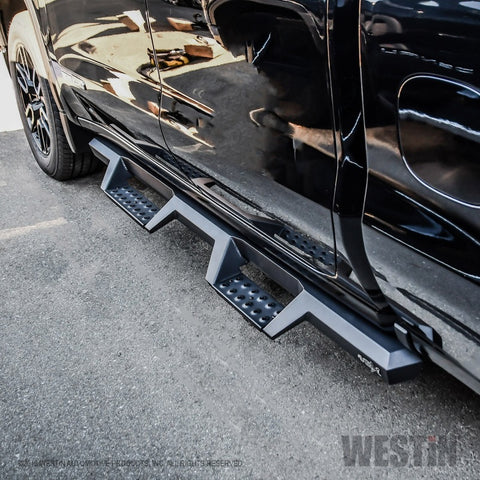 Westin 19-20 Chevrolet Silverado / GMC Sierra 1500 Double Cab HDX Drop Nerf Step Bars - Textured Blk - 56-14125