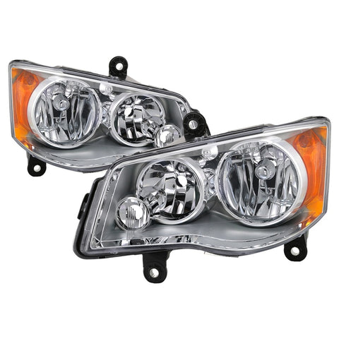 xTune 11-17 Dodge Grand Caravan OEM Style Headlights - Chrome (HD-JH-CHRTC08-AM-C) - 9042508