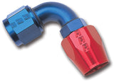 Russell Performance -20 AN Red/Blue 90 Degree Full Flow Hose End - 610210